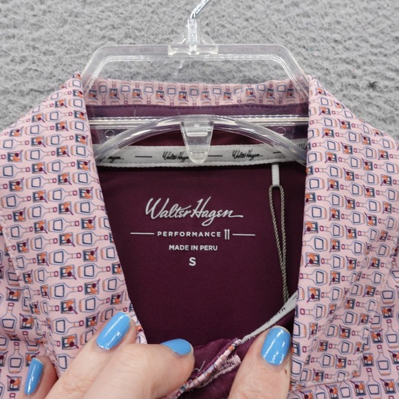 Walter Hagen Performance 11‎ Golf Polo Shirt All Over Print Mens Small NWT - Picture 5 of 14